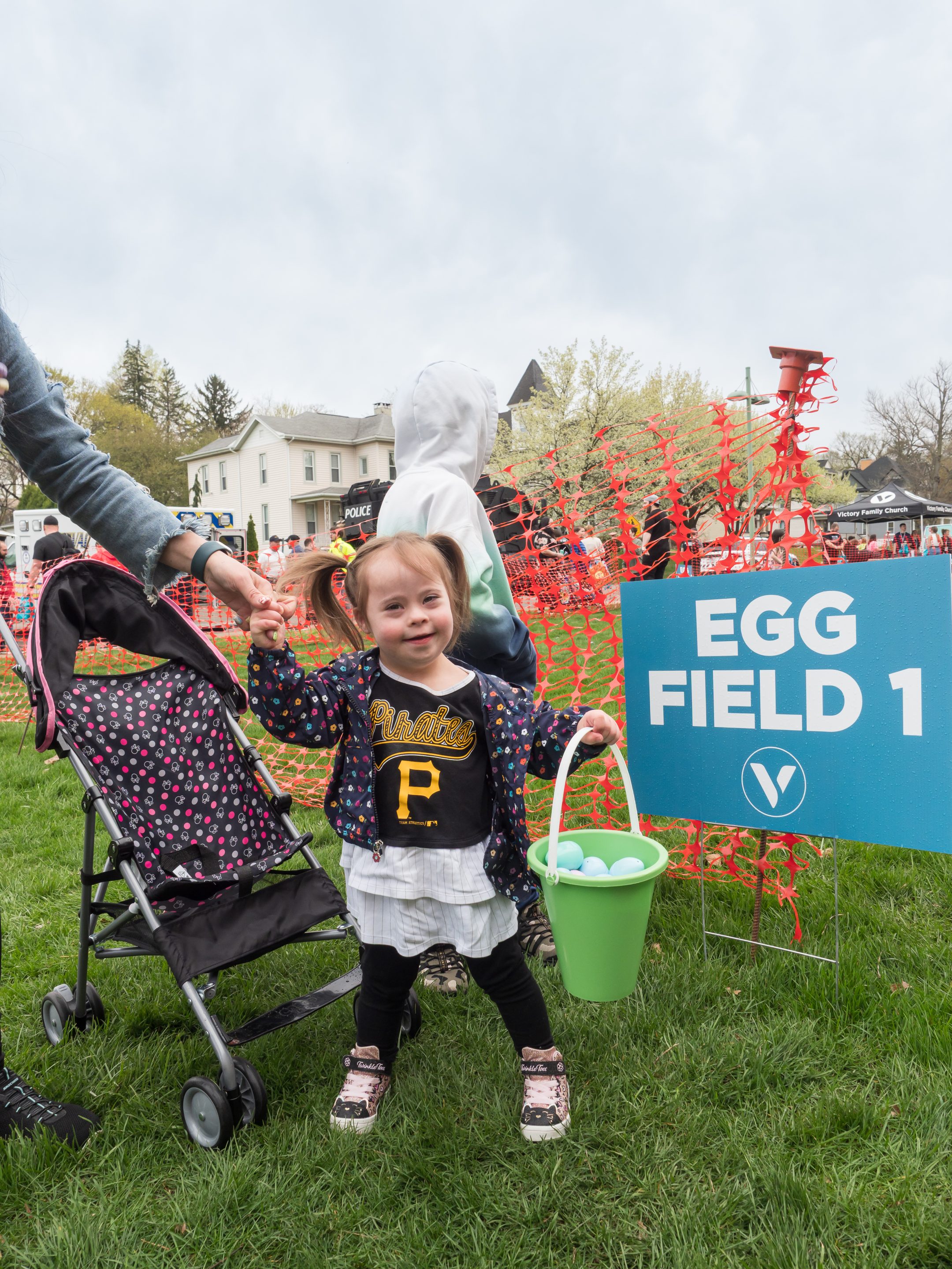 special needs child having fun at Eggstravaganza